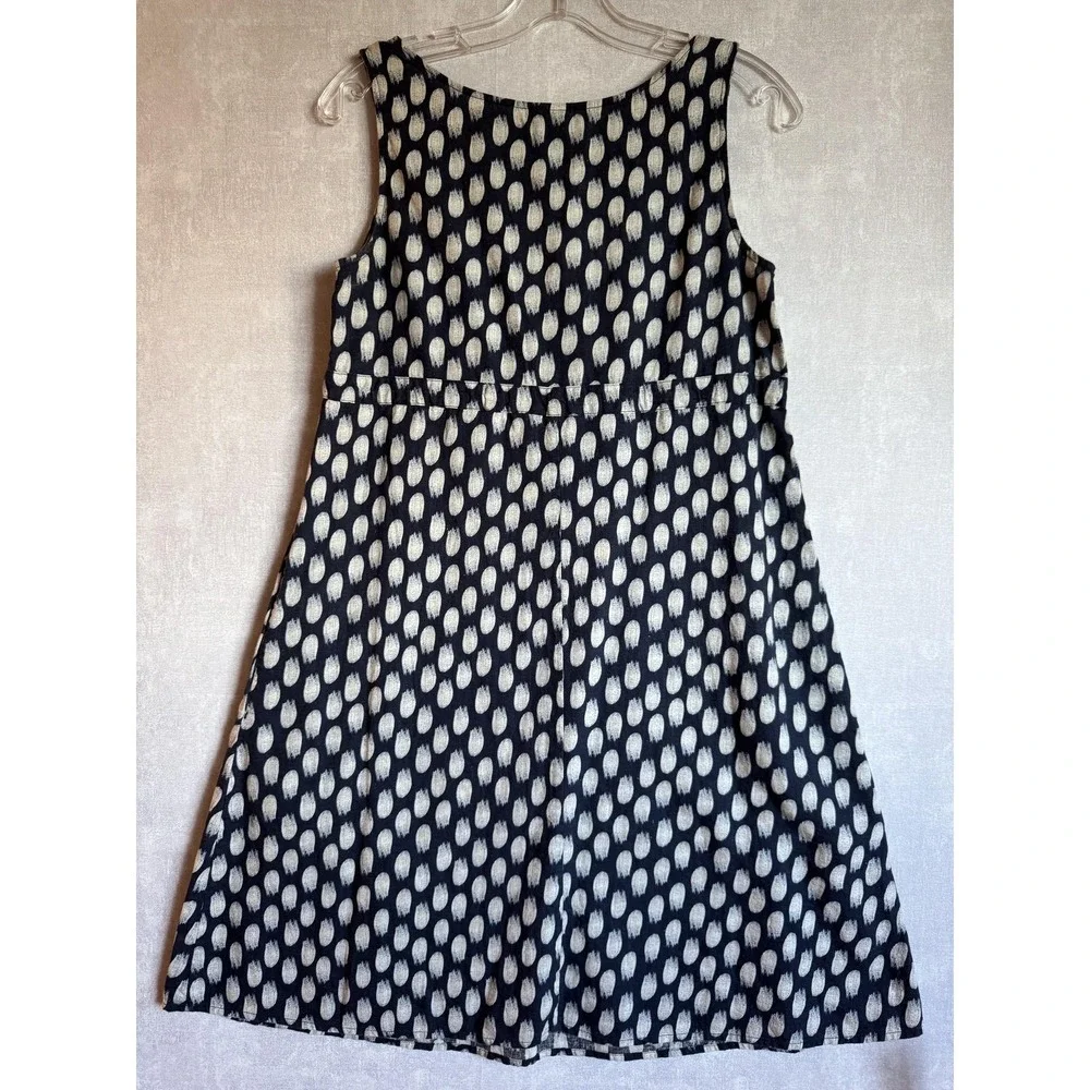 Patagonia Dress Womens‎ 2 Black White Sleeveless Ruffle Organic Cotton Hemp Tie